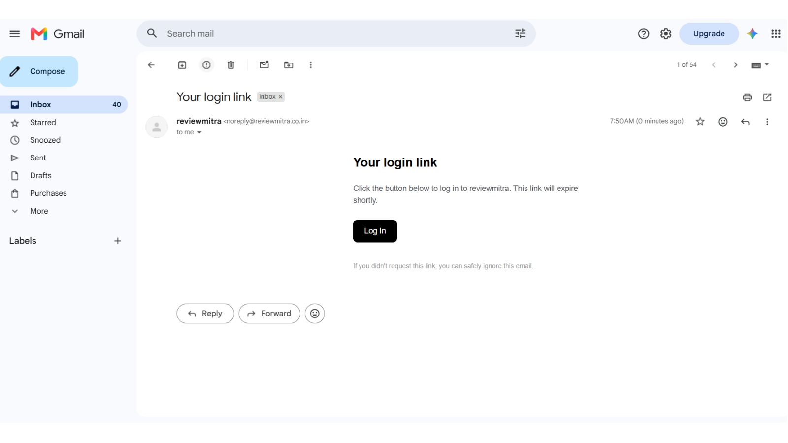 Slide 3: Open the email login